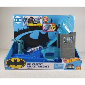 New DC Hot Wheels City Mr. Freeze Police Takeover Play Set Ages 4-8 New